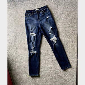 BKE High Rise Mom Jeans Size 27 Distressed EUC